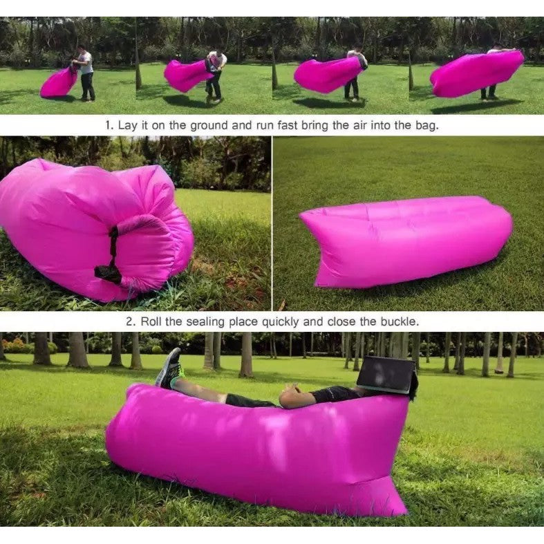 Outdoor Inflatable Sleeping Bag Banana Folding Sofa Bed