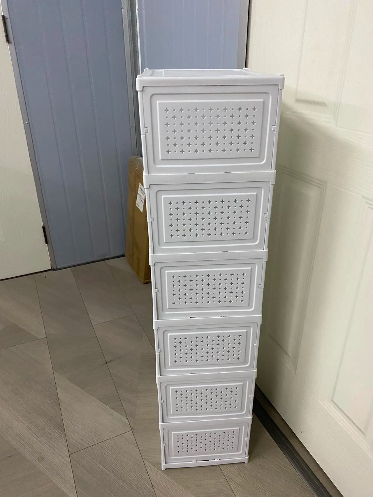 6 Layers Foldable Stackable Shoe Box Rack