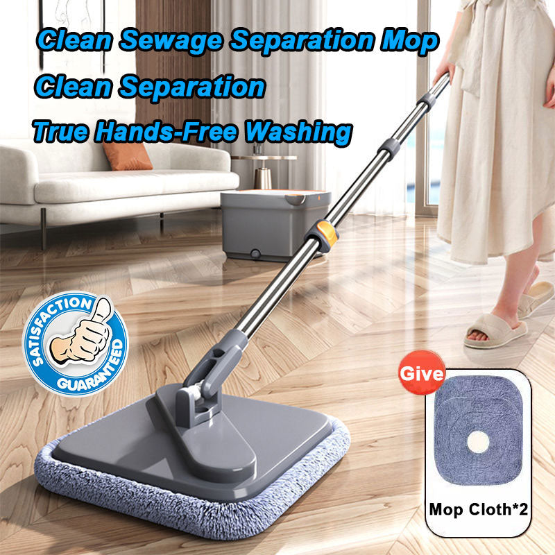 Original 360° rotating easy floor mat Spinner Flat Mop With Turbo Bucket Separation Wet and Dry