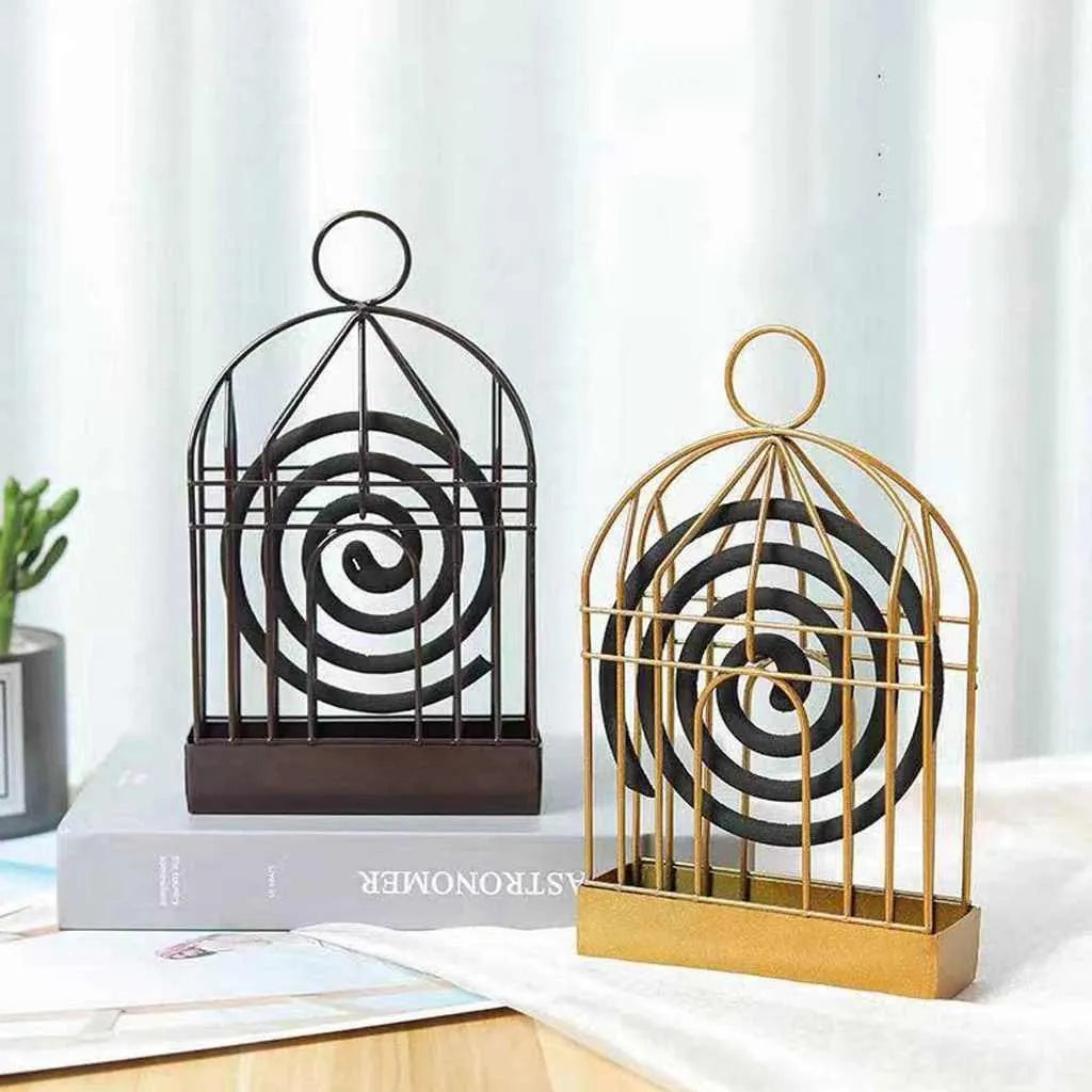 Elegant Birdcage Shape Iron Mosquito Coil Holder