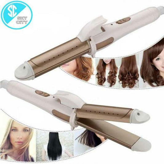 2 IN 1 NOVA HAIR STRAIGHTENING CURLING IRON