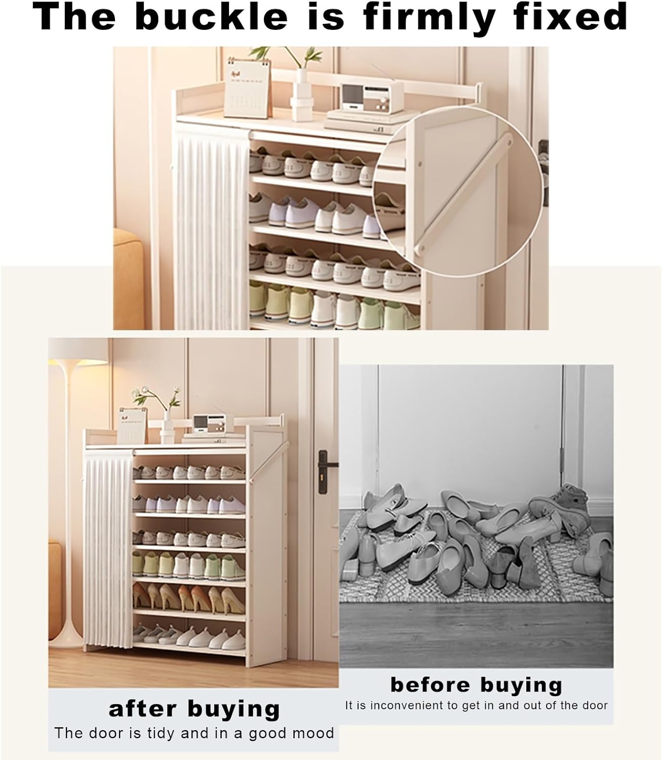 FOLDABLE DUST-PROOF SHOE RACK WITH COVER