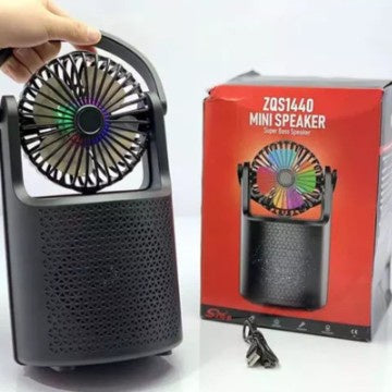 ZQS-1140 Portable Speaker With Built-in Fan and LED Lights Mini