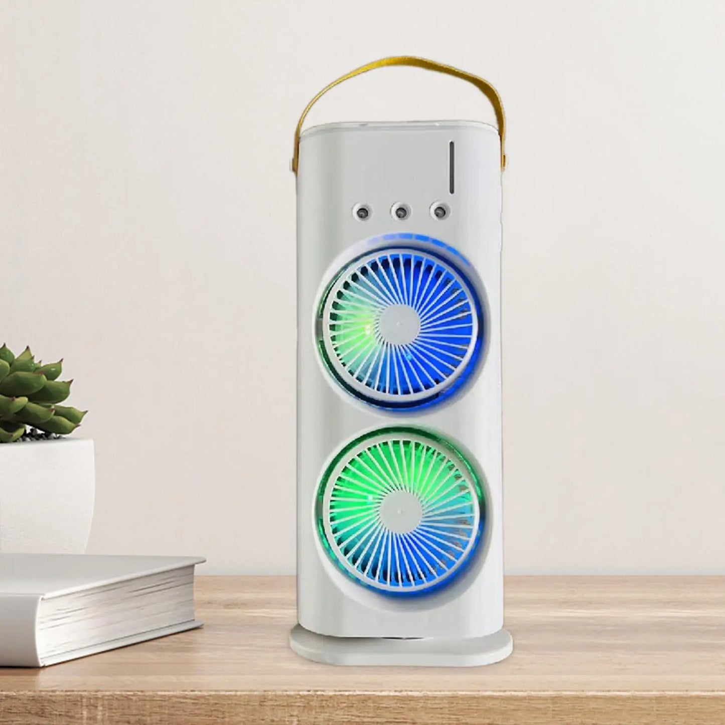 Portable Desk Fan 2 Air Circulation Small Tower