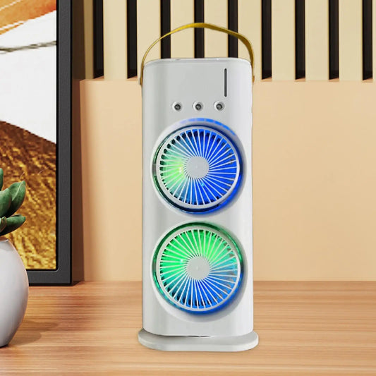 Portable Desk Fan 2 Air Circulation Small Tower