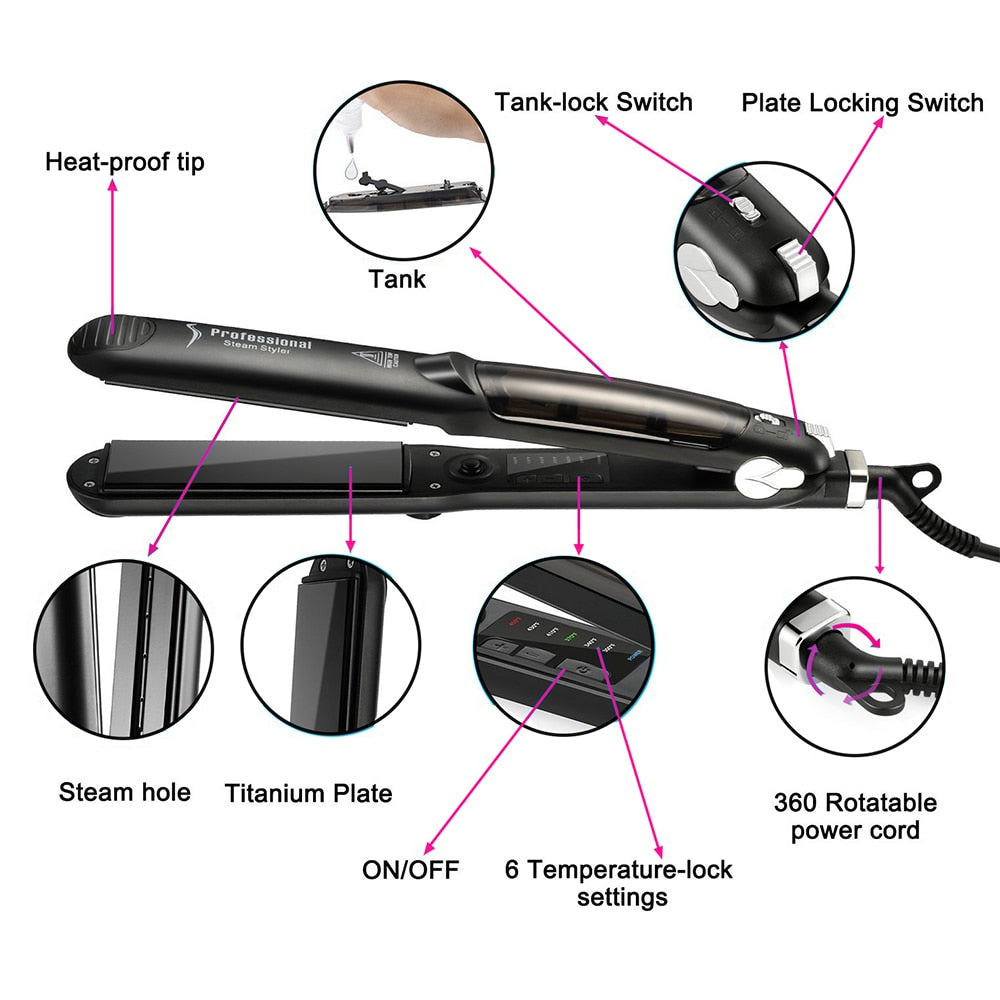 Original Professional Ceramic Steam Hair Straightener