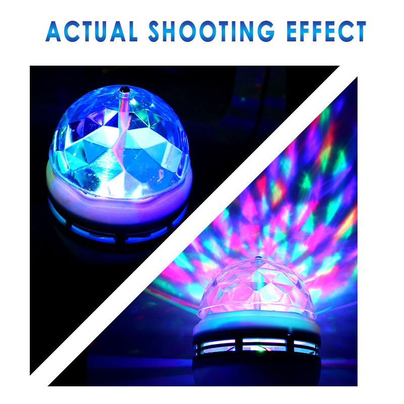 Mini Colorful Magic Ball Rotating Light Crystal