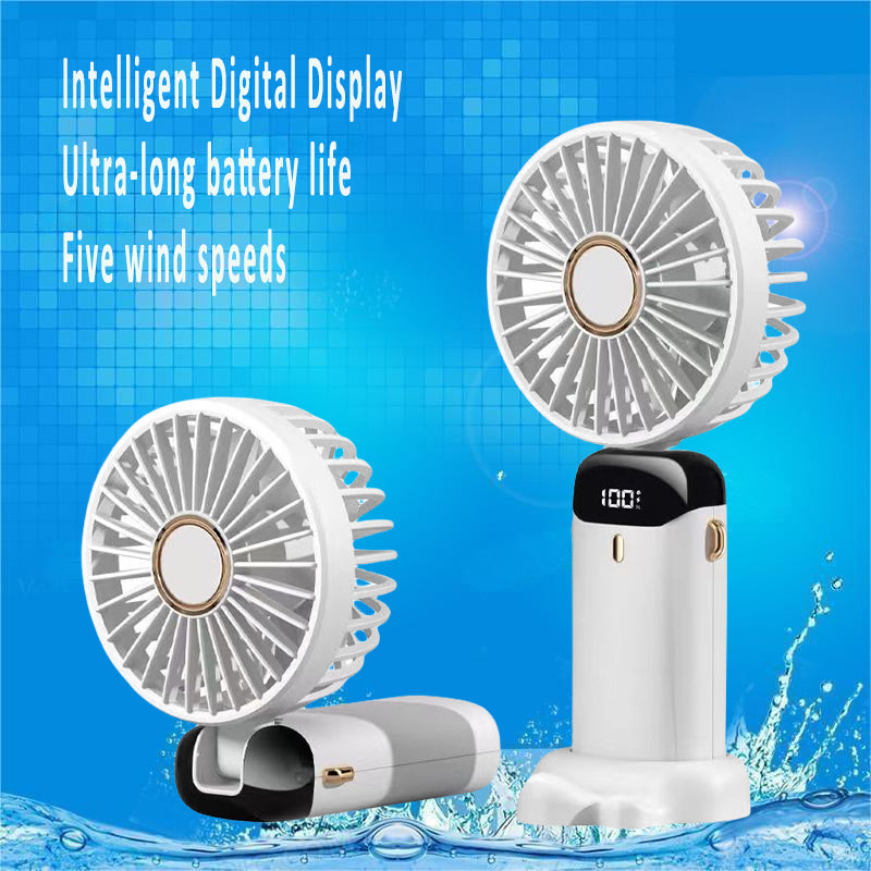 Mini Fan with Battery Indicator Portable  5-speed