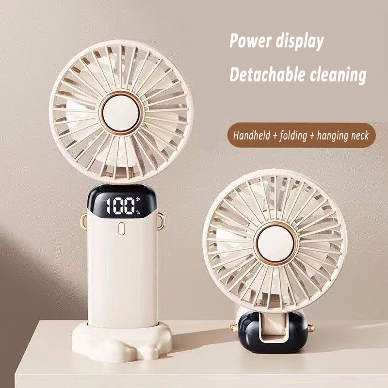 Mini Fan with Battery Indicator Portable  5-speed