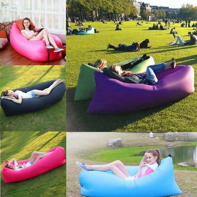 Outdoor Inflatable Sleeping Bag Banana Folding Sofa Bed