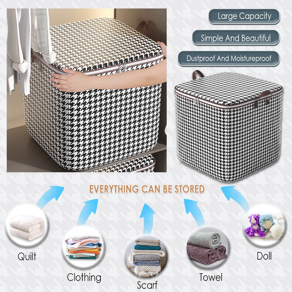 Non-Woven Cotton Quilt Bag Dustproof Zipper Storage Bag