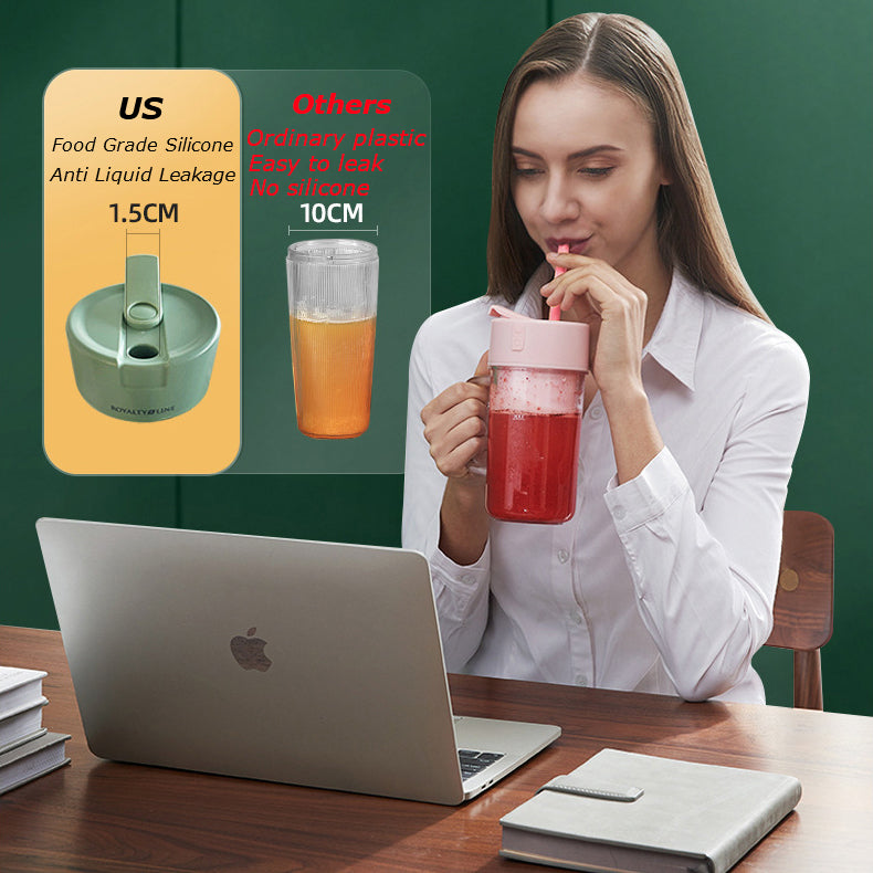 2 in 1 Electric Juicer Cup With Straw