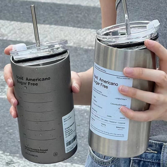 600ml Iced Coffee Cup with Straw