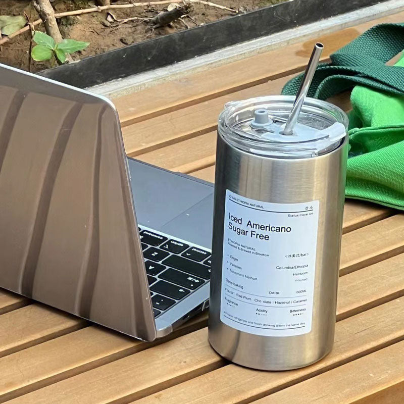 600ml Iced Coffee Cup with Straw