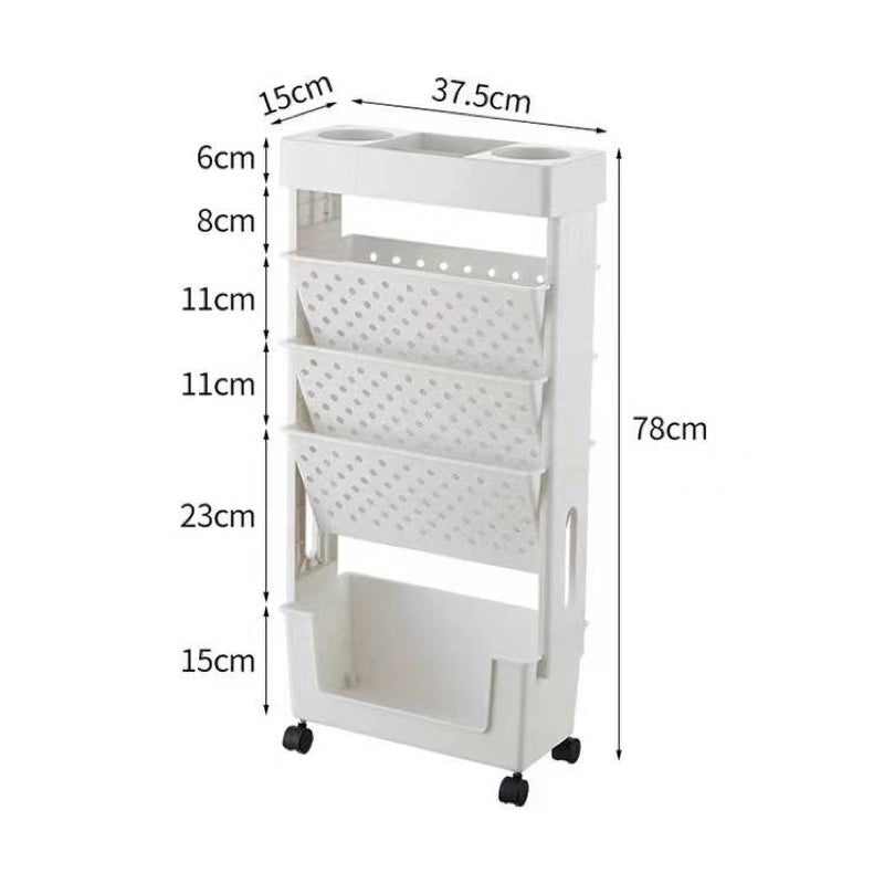 Movable Multi-layer Bookshelf Storage rack