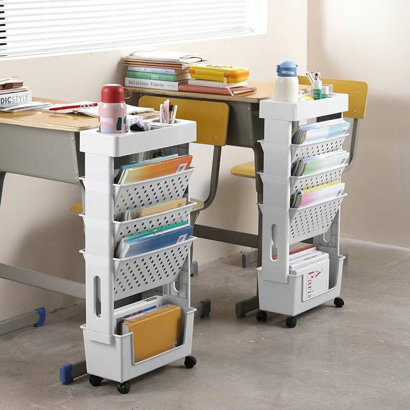 Movable Multi-layer Bookshelf Storage rack