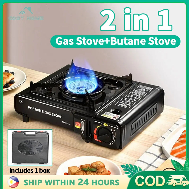 2 IN 1 BUTANE STOVE PORTABLE  BURNER