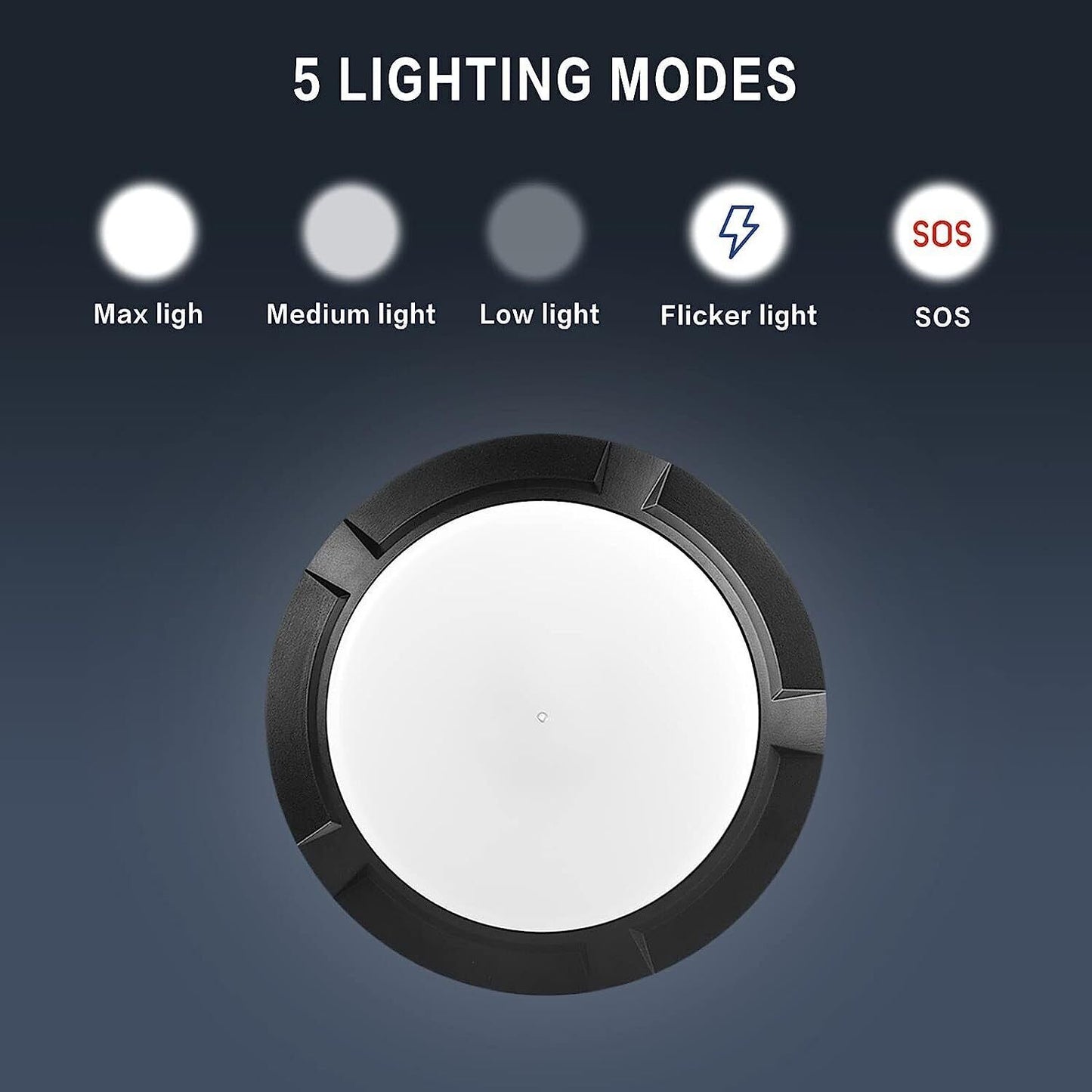 Rotating Five-Leaf Solar Camping Light