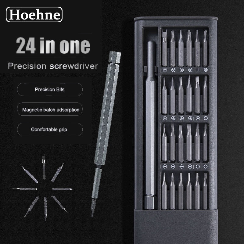 24 in 1 Precision Magnetic Handle Screwdriver Kit