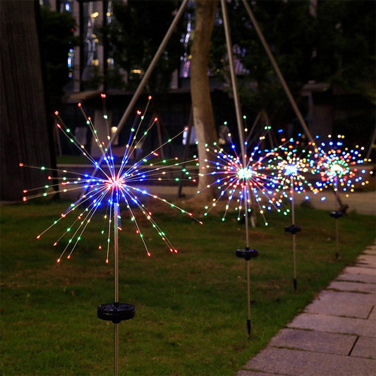 Solar Firework Light 90LED Lights (Colorful)