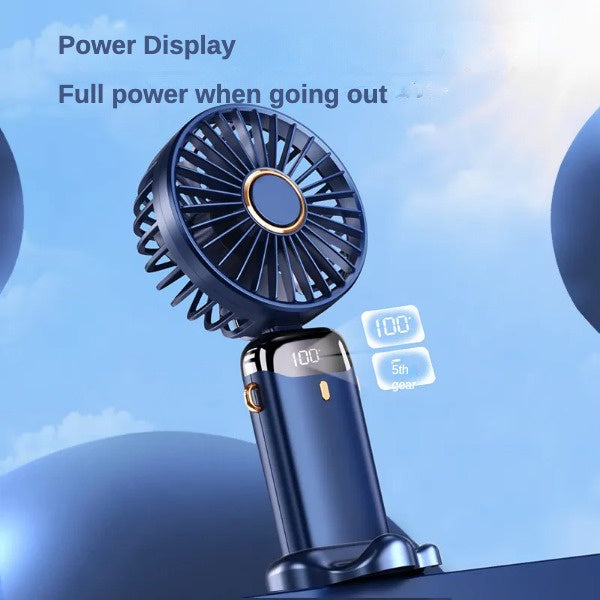 Mini Fan with Battery Indicator Portable  5-speed